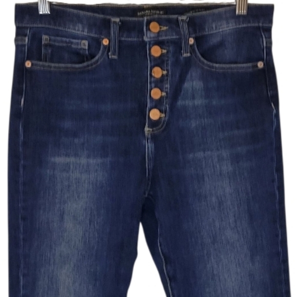 Banana Republic  Button Fly High-Rise Skinny Denim Jeans Size 29 - Picture 3 of 6